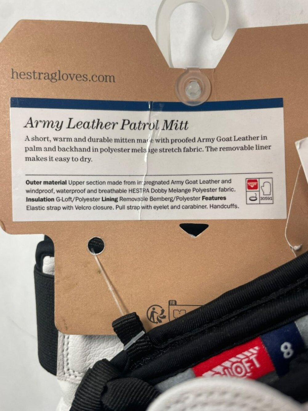Hestra Alpine Pro Army Leather Patrol Mittens Charcoal Unisex Sz M MSRP$175 NWT - Picture 5 of 7